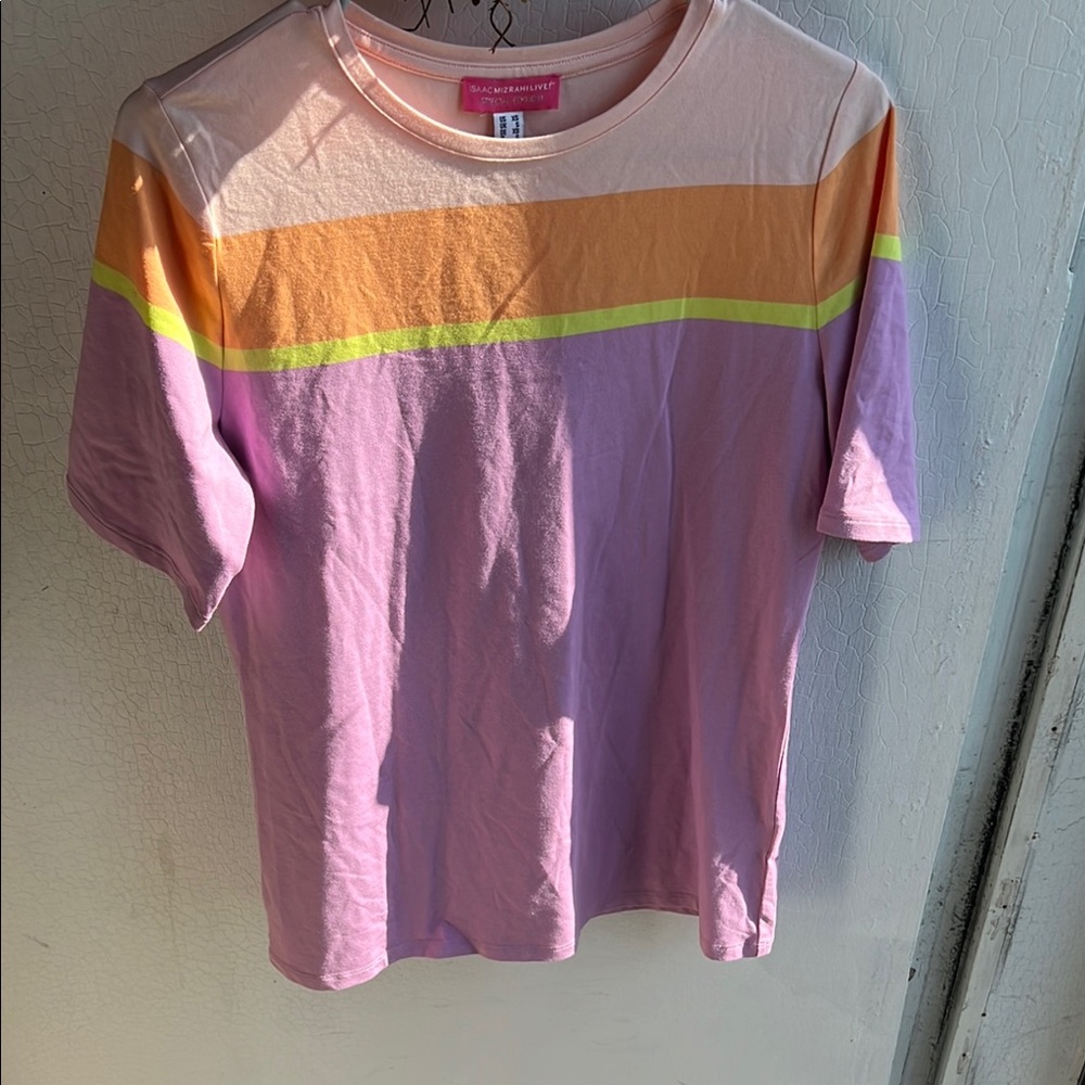 Zara Vibrant Pink and Orange Short Sleeve Tees 1/2 Monday 🌸